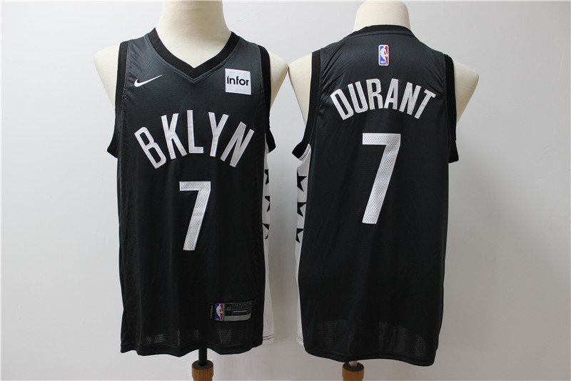 Men Brooklyn Nets #7 Durant black Home Stitched NBA Jersey 2->brooklyn nets->NBA Jersey